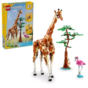 LEGO Creator 3 in 1 Wild Safari Animals Set, Giraffe, Gazelles or Lion Toy 31150