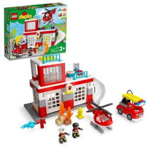 LEGO DUPLO Fire Station & Helicopter Toy Playset 10970